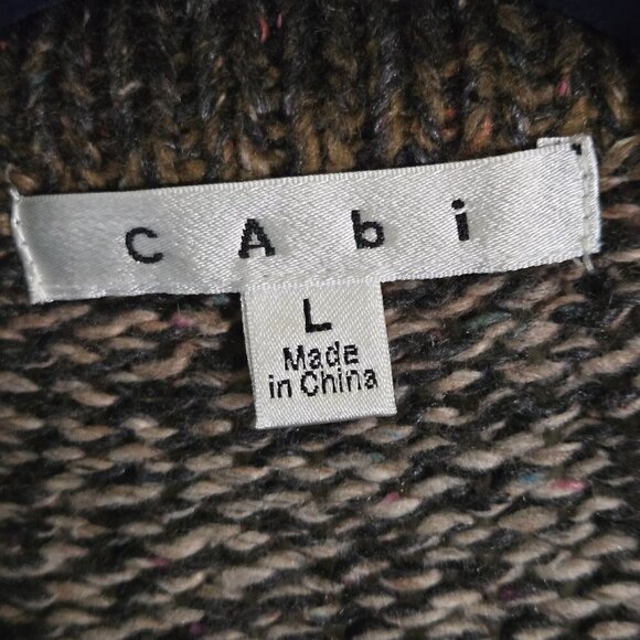 Cabi Frontier Fringe Double Breasted Ombre Neutral Coatagan Size L - Picture 7 of 8